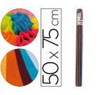 Papel seda liderpapel 12 colores surtidos 17g/m2 rollo de 24 hojas 50x75cm