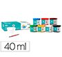 Tempera escolar liderpapel 40 ml caja 7 colores surtidos + pincel