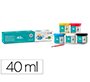 Tempera escolar liderpapel 40 ml caja 5 colores surtidos + pincel