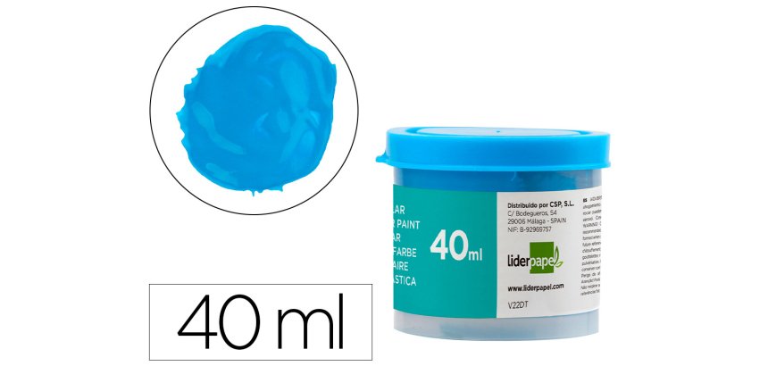 Témpera escolar Liderpapel - Bote de 40 ml.