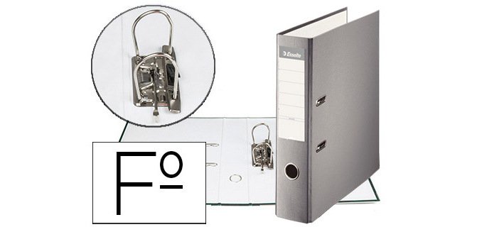 Archivador de palanca esselte carton forrado pvc folio lomo de 75 mm con rado