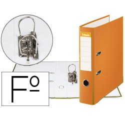 Archivador de palanca esselte carton forrado pvc folio lomo de 75 mm con rado