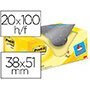 Bloc de notas adhesivas quita y pon Post-It amarillo canario 38x51 mm Pack 18 + 6 GRATIS