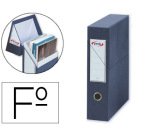 Archivador con tapa pardo carton forrado ollao lomo din a4 80 mm color azul 335x250x80 mm