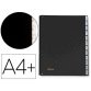 Carpeta clasificadora fuelle pardo carton compacto folio 12 departamentos visor doble personalizables color negro