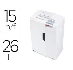 Destructora de documentos hsm shredstar x15 capacidad de corte 15h en particulas destruye grapas clips cd y tarjetas