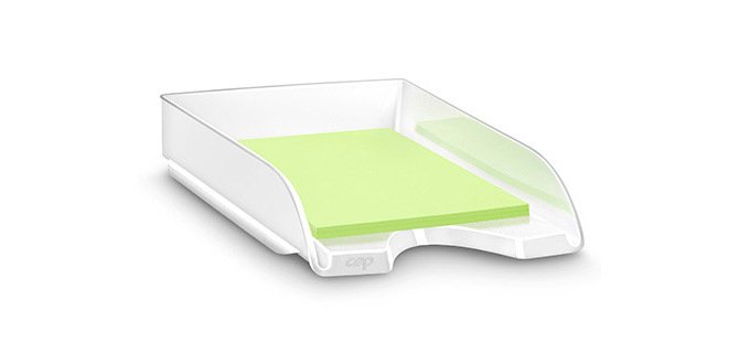 Bandeja sobremesa cep plastico blanca 257x348x66 mm