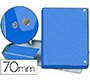 Carpeta proyectos pardo folio lomo 70 mm carton forrado azul con broche