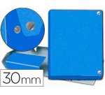 Carpeta proyectos pardo folio lomo 30 mm carton forrado azul con broche