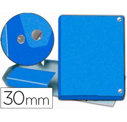 Carpeta proyectos pardo folio lomo 30 mm carton forrado azul con broche