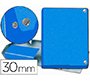 Carpeta proyectos pardo folio lomo 30 mm carton forrado azul con broche