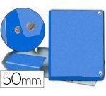Carpeta proyectos pardo folio lomo 50 mm carton forrado azul con broche