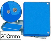 Carpeta proyectos pardo folio lomo 200 mm carton forrado azul con broche