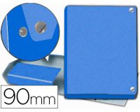 Carpeta proyectos pardo folio lomo 90 mm carton forrado azul con broche