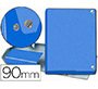 Carpeta proyectos pardo folio lomo 90 mm carton forrado azul con broche