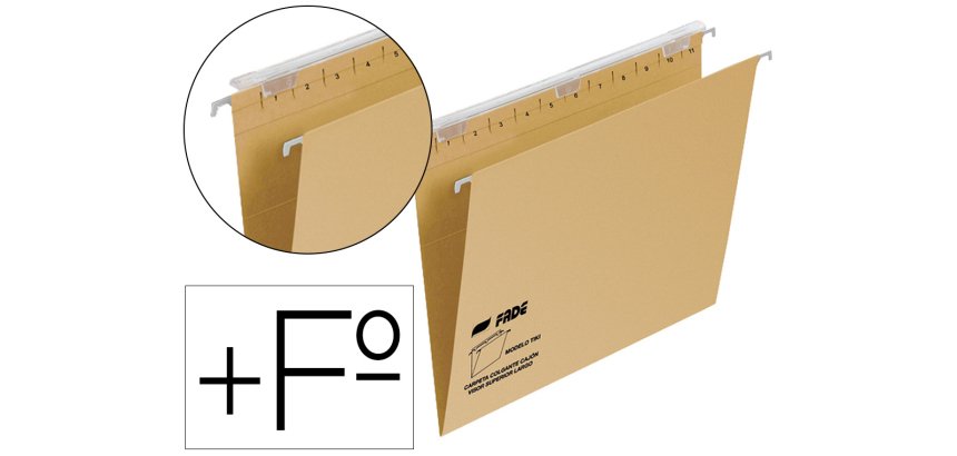 Carpetas colgantes para armarios 24,4 x 36,6 cm Folio+ Fade Eco lomo V