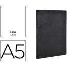 Libreta age-bag tapa cartulina lomo cosido liso 96 hojas color negro 148x210 mm