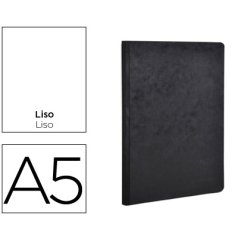 Libreta age-bag tapa cartulina lomo cosido liso 96 hojas color negro 148x210 mm