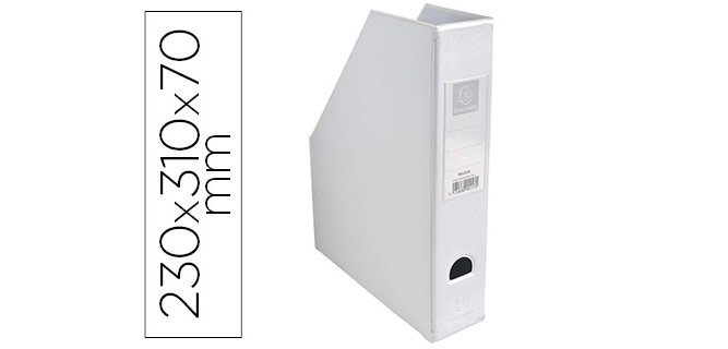 Revistero exacompta pvc lomo 70 mm color blanco 230x310x70 mm