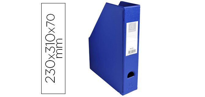 Revistero exacompta pvc lomo 70 mm color azul 230x310x70 mm
