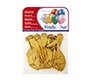 Globo 100% latex biodegradable metalizado oro bolsa de 15 unidades
