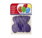 Globo 100% latex biodegradable pastel lila bolsa de 20 unidades