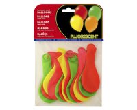 Globo 100% latex biodegradable fluorescente bolsa de 15 unidades colores surtidos