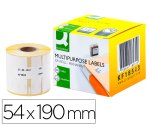 Etiqueta adhesiva q-connect kf18543 compatible dymo tamaño 59x190 mm caja con 110 etiquetas