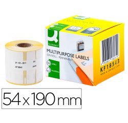 Etiqueta adhesiva q-connect kf18543 compatible dymo tamaño 59x190 mm caja con 110 etiquetas