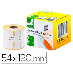 Etiqueta adhesiva q-connect kf18543 compatible dymo tamaño 59x190 mm caja con 110 etiquetas