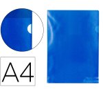 Carpeta dossier uñero plastico q-connect din a4 120 micras azul caja de 100 unidades