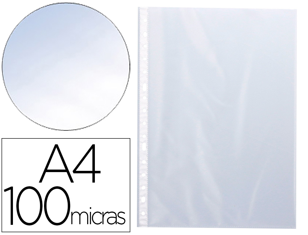 Elba, Fundas Plástico A4 Transparente, 100 Unidades, Multitaladro