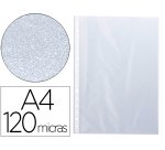 Funda multitaladro q-connect din a4 120 mc piel de naranja caja de 100 unidades