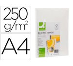 Cubiertas para encuadernar Q-connect cartón A4 blanco simil piel - Paquete de 100 unidades