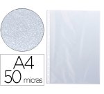 Funda multitaladro q-connect din a4 50 mc piel de naranja bolsa de 100 unidades