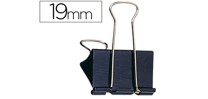 Pinza metalica q-connect reversible n.1 19 mm caja de 10 unidades