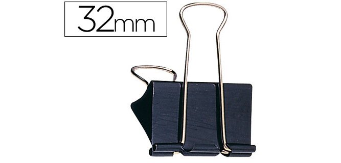 Pinza metalica q-connect reversible n.3 32 mm caja de 10 unidades