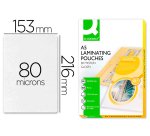 Paquete de 100 fundas de plastificar A5 q-connect 153 x 216 mm 80 micras