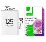 Paquete de 100 fundas de plastificar q-connect 75 X 110 mm 125 micras carnet de identidad