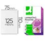 Paquete de 100 fundas de plastificar q-connect 75 X 110 mm 125 micras carnet de identidad