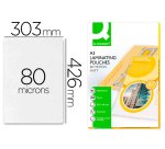 Paquete de 100 fundas de plastificar A3 q-connect 303 x 426 mm 80 micras Mate