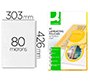 Paquete de 100 fundas de plastificar A3 q-connect 303 x 426 mm 80 micras Mate