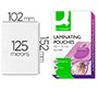 Paquete de 100  fundas de plastificación q-connect 102 x 152 mm carnet de fútbol 125 micras