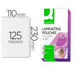Paquete de 100 fundas de plastificar q-connect 110 x 230 mm 125 micras carnet de conducir