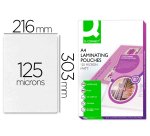 Paquete de 100 fundas de plastificar A4 q-connect 303 x 216 mm 125 micras Mate