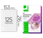 Paquete de 100 fundas de plastificar A5 q-connect 153 x 216 mm 125 micras