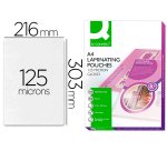 Paquete de 100 fundas de plastificar A4 q-connect 216 x 303 mm 125 micras