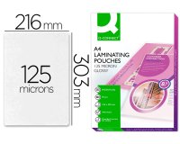 Paquete de 100 fundas de plastificar A4 q-connect 216 x 303 mm 125 micras