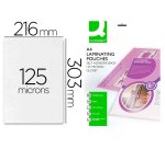 Paquete de 25 fundas de plastificar autoadhesivas A4 q-connect 303 x 216 mm 125 micras