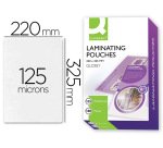 Paquete de 100 fundas de plastificar Folio q-connect 325 x 220 mm 125 micras